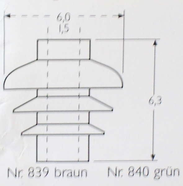 0 Dach Isolatoren braun 24x, etc.....................................................................................................