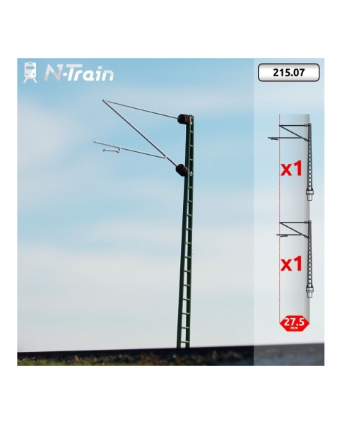 N D DB Oberleitung Gittermasten mit Re160 Ausleger - L, St.2x, etc.........................