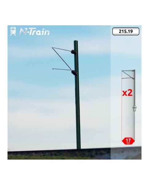 N D DB Oberleitung H- Profilmasten mit Re75 Ausleger- Set,   St.10x, etc.....................