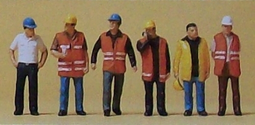H0 Figur Arbeiter mit Warnweste