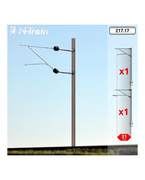 N Ch SBB Oberleitung Profil Masten H, St.2x, mit Ausleger FL- 140 L, etc.....................