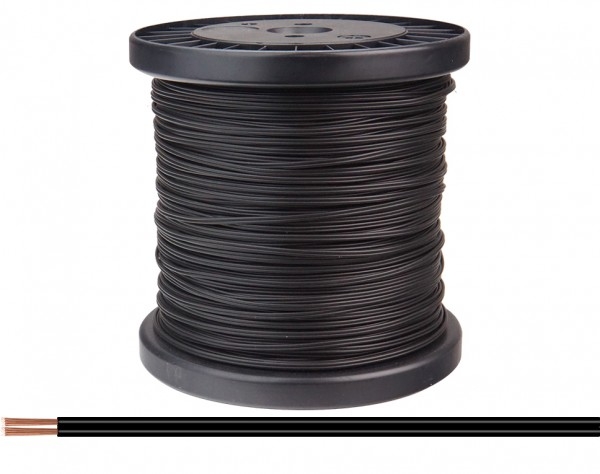 Litze  Zwillingslitze 2x 0,14mm²,  Ring 100m, schwarz/ schwarz, etc.............................................................................