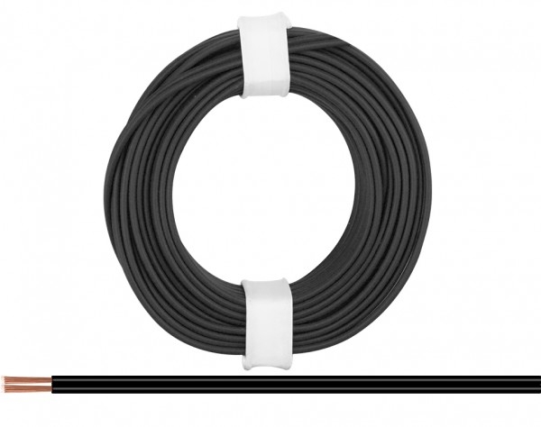 Litze  Zwillingslitze 2x 0,14mm² Ring 5m, schwarz/ schwarz, etc..............................................................................