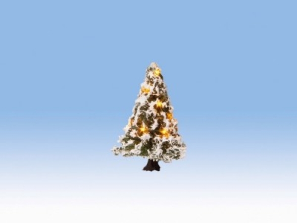 H0 N TT Geländegestaltung Weihnachtsbaum bel., verschneit, 10 LED, 5cm, etc...................