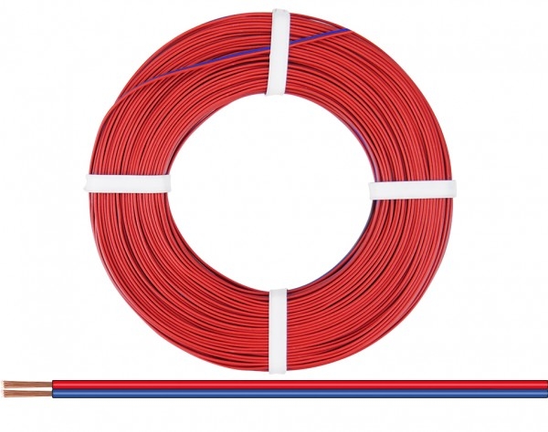 Litze Zwillingslitze 2x 0,25mm², 50m, rot- blau, etc...................................................................