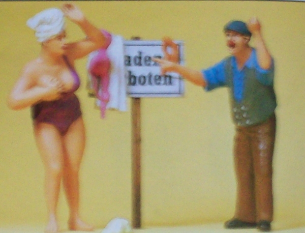 1 32 Figur Baden verboten etc.....
