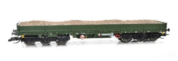 H0 D DR Schwerlastwagen Samms 4860, 6A, Bahndienstwagen Bauzug RBD Magdeburg, beladen mit Sand, grün- grün- schwarz, etc.................