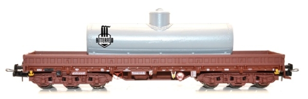 H0 D DR Schwerlastwagen Samms- u 4860, 6A, beladen, mit perlrauem Altölsammelkessel, VEB Chemikalien Bitterfeld, etc..................