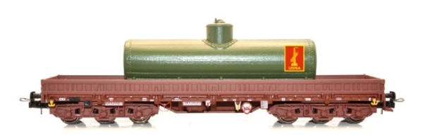 H0 D DR Schwerlastwagen Samms- u 4860, 6A, beladen, mit olivgrünem Altölsammelkessel, VEB Leuna Werke, etc...............