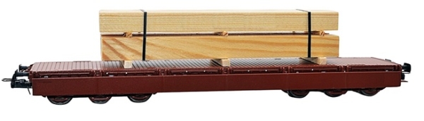 H0 D DB Schwerlastwagen Salmms, 454, 6A, beladen mit Holzbalken, neutral, etc.................