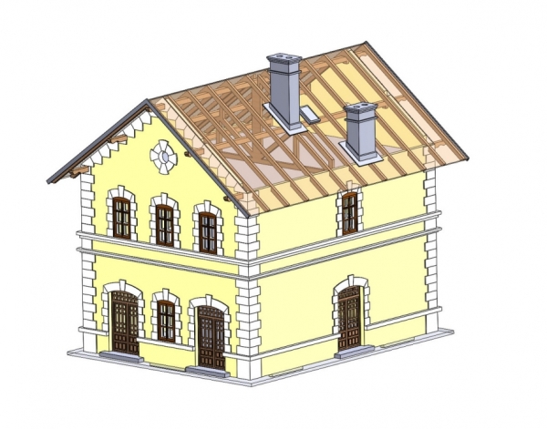 TT CS Bahngebäude BS Bahnhof Halic´, 77x 98x 92mm, etc............................................