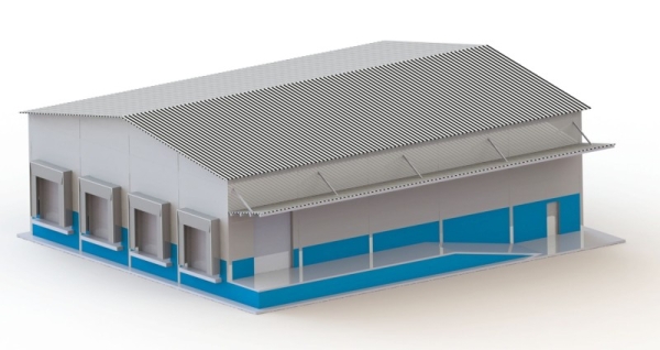 H0 Gebäude BS Lagerhalle, Ep.VI, 279x 311x 112mm, etc...................................................