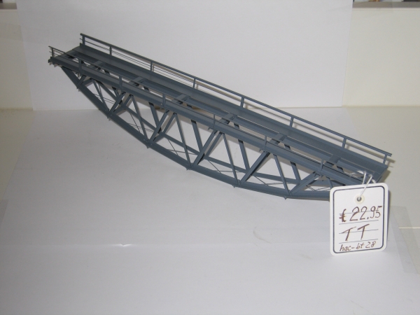 TT BT 28 Fischbauchbrücke, grau, 1gleisig,  29,5x 4,2x 6,8cm, etc...............................................................