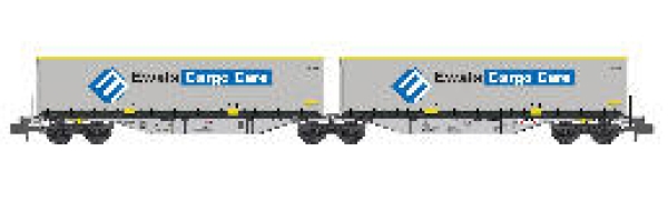 N Ch PRI Containertragwagen Set bel.2x  "  HUPAC "