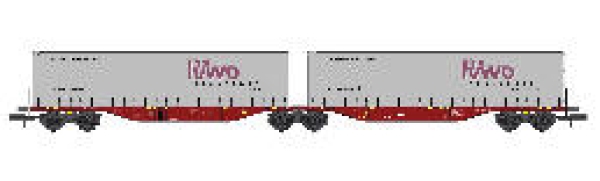 N B SNCB Containertragwagen Set 2x Touax Ep.V