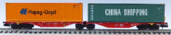 N D DB Containertragwagen Set bel.  Hapag Lloyd  2x