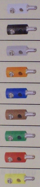 elektro Querlochstecker, 1,6mm, 100x, blau, Märklin