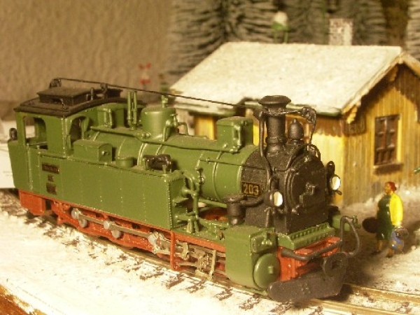 H0e D Dampflokomotive  sächs. V K, grün
