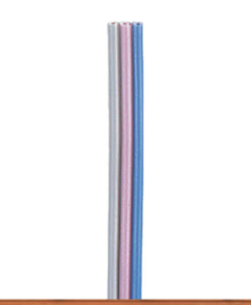 elektro Flachbandlitze,  3adrig,  0,14mm²,  Ring,  50m,  1,5A,  blau-  blau-  gelb