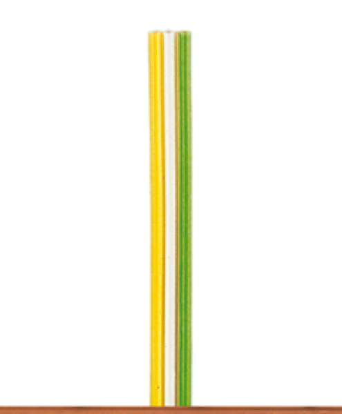 elektro Flachbandlitze, 3adrig,  0,14mm², Ring, 5m, 1,5A, gelb- weiß- grün,    (  Trix )