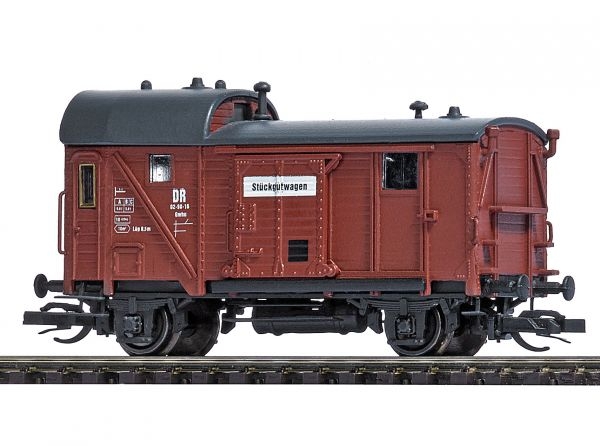 TT Bahnfahrzeuge D DR Stückgutwagen , braun, L= 70mm, 2A,  Ep.III, etc...............................................