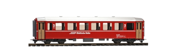 H0m Bahnfahrzeug Ch RhB Einheitswagen I, B 2455, 4A, Kl.2, Ep.IV- V, rot, etc...................................................................................