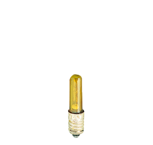 Ersatzteil Schraubbirne e 5,5, gelb,  19V,  50mA,  Kerzenlampe