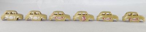 H0 I PKW Fiat 500 2A, Reklame für Eisdiele, mit Druckschaden, St.6x, etc...............