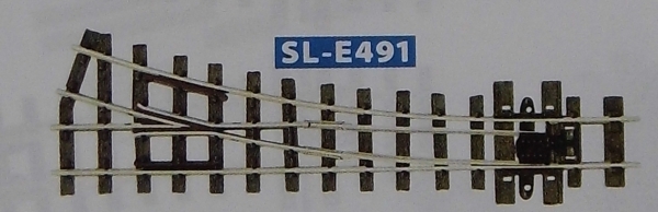 H0e Bahnausstattung Weiche, rechts, 125mm, 304mm, 19,5°, Holzschwelle, Code 80