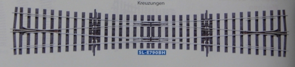 0 Bahnausstattung Code 124 Kreuzungsweiche 584mm R 1824mm 8°