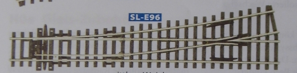 H0 Bahnausstattung Peco Code 100, Weiche links, 219mm, R914mm, 12°