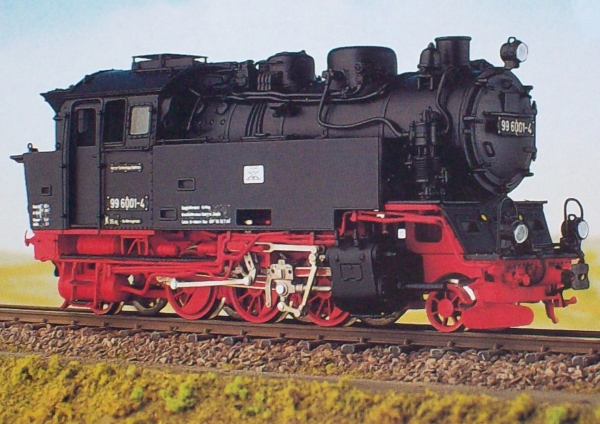 H0m D HSB BS MS WM Dampflokomotive BR 99 6601,  Mabuchi Motor, geschweißten Wasserkasten