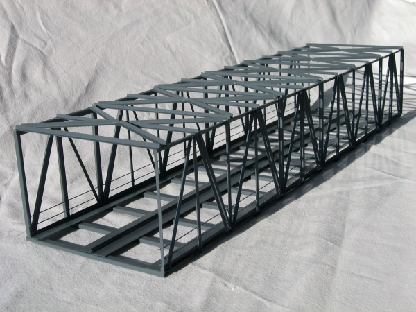 H0 K 42 R- 2 Kastenbrücke gerade, grau, 2gleisig,  42x 10,8x 7,5cm, etc.......................................................................