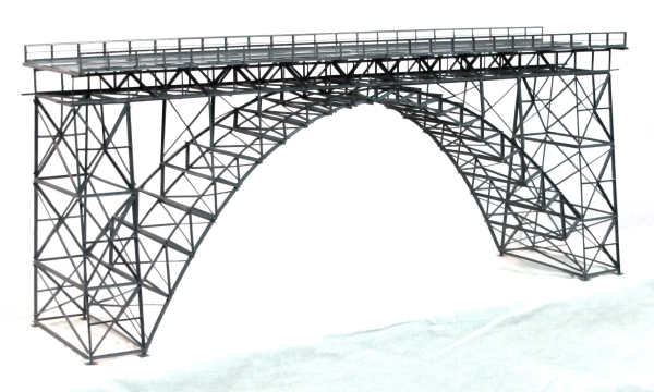 H0 M 60 Hochbogenbrücke grau, 2gleisig, 60x 14,7x 26cm, ( Müngstener Brücke- Mittelteil), etc...............................................................