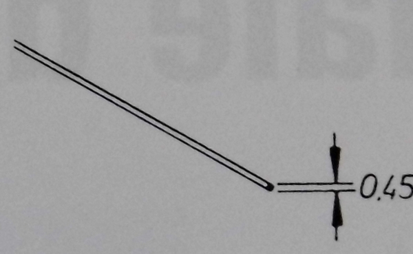 H0 BS Stelldrähte MS gerade schwarz gerichtet 0,45mm 160mm