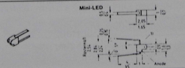 elektro Mini LED 1x 2mm, St.2x,  gelb