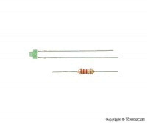elektro Leuchten LEDs grün, St. 3x, D= 1,8mm, Vorwiderstände, etc....................................................................................