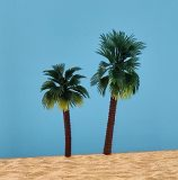 H0 Geländegestaltung tropische Palme St.2x, grün+ gelb, 10cm, 13cm, etc.................................