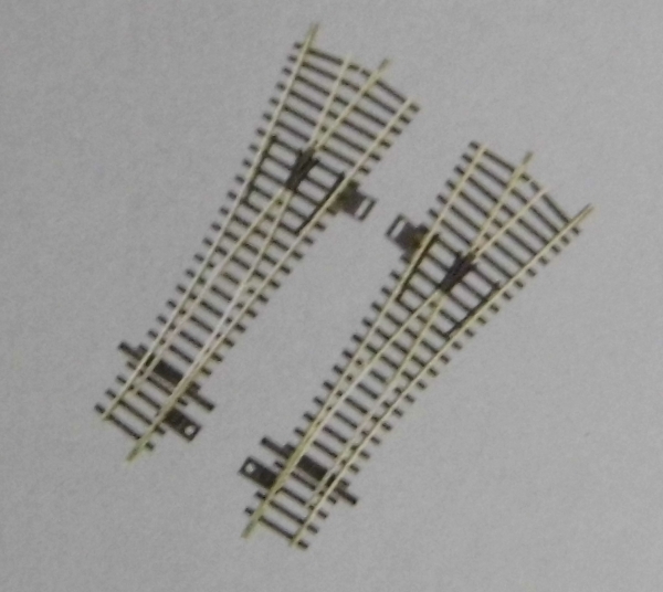 TT Modellgleisbettung Weiche rechts einf. 15° dunkel