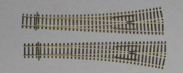 TT Modellgleisbettung Weiche rechts einf 12° dunkel