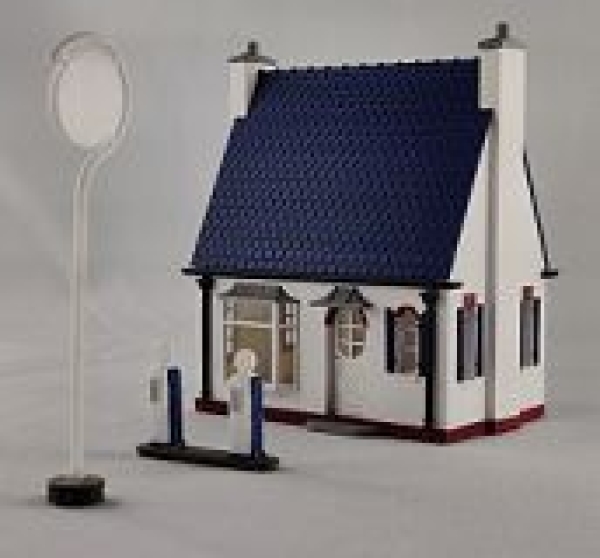 H0 Gebäude BS USA Pure Cottage Tankstelle etc.......................................