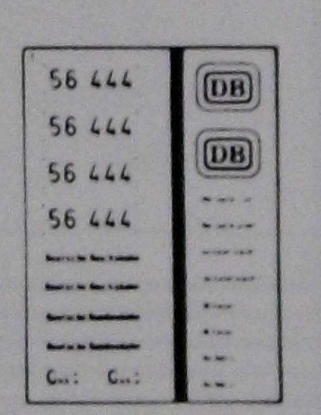 H0 D DB DR BS Beschriftungssatz BR 56