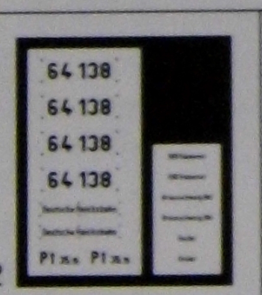 H0 D DRG BS Dampflokomotive BR 64 138 Ätzbeschriftung Neusilber