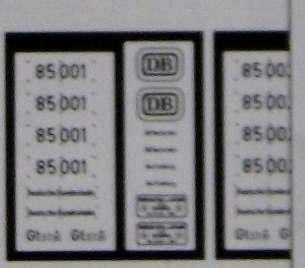 H0 D DB BS Dampflokomotive BR 85 008 Ätzbeschriftung Neusilber