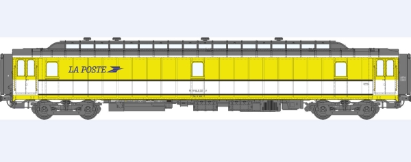 H0 OCEM Postwagen 4A Ep.IV V gelb