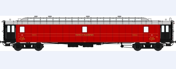 H0 OCEM Postwagen 4A Ep.II dunkelrot