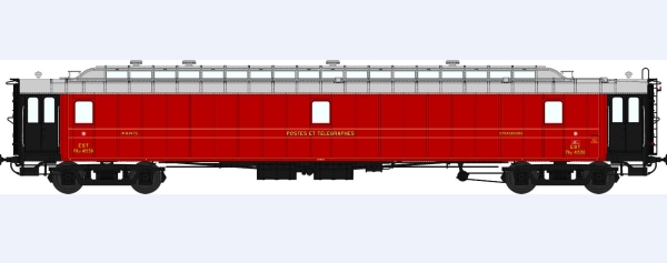 H0 OCEM Postwagen 4A Ep.II dunkelrot