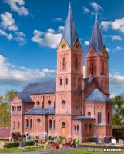 H0 Gebäude BS Romanische Stadtkirche in Jakobwüllesheim, L= 32x 19x 37,5cm, etc............................................................