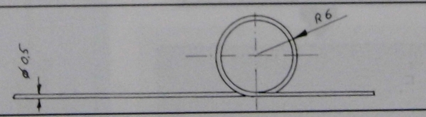 Schenkelfeder aus Bronzedraht 0,5mm Ø Länge 65mm 10x