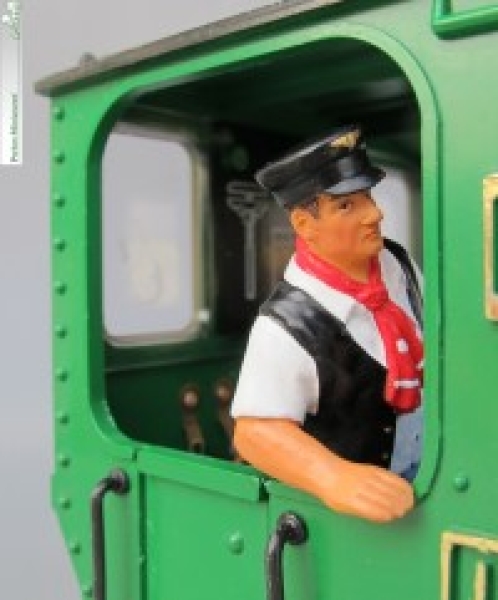 1 22 Figur RhB Lokomotivführer,  aus dem Fenster oder am Regler, etc..............................